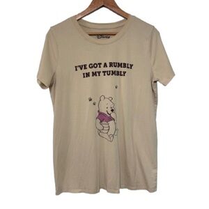 Disney Winnie The Pooh Beige Graphic Tee Size XL